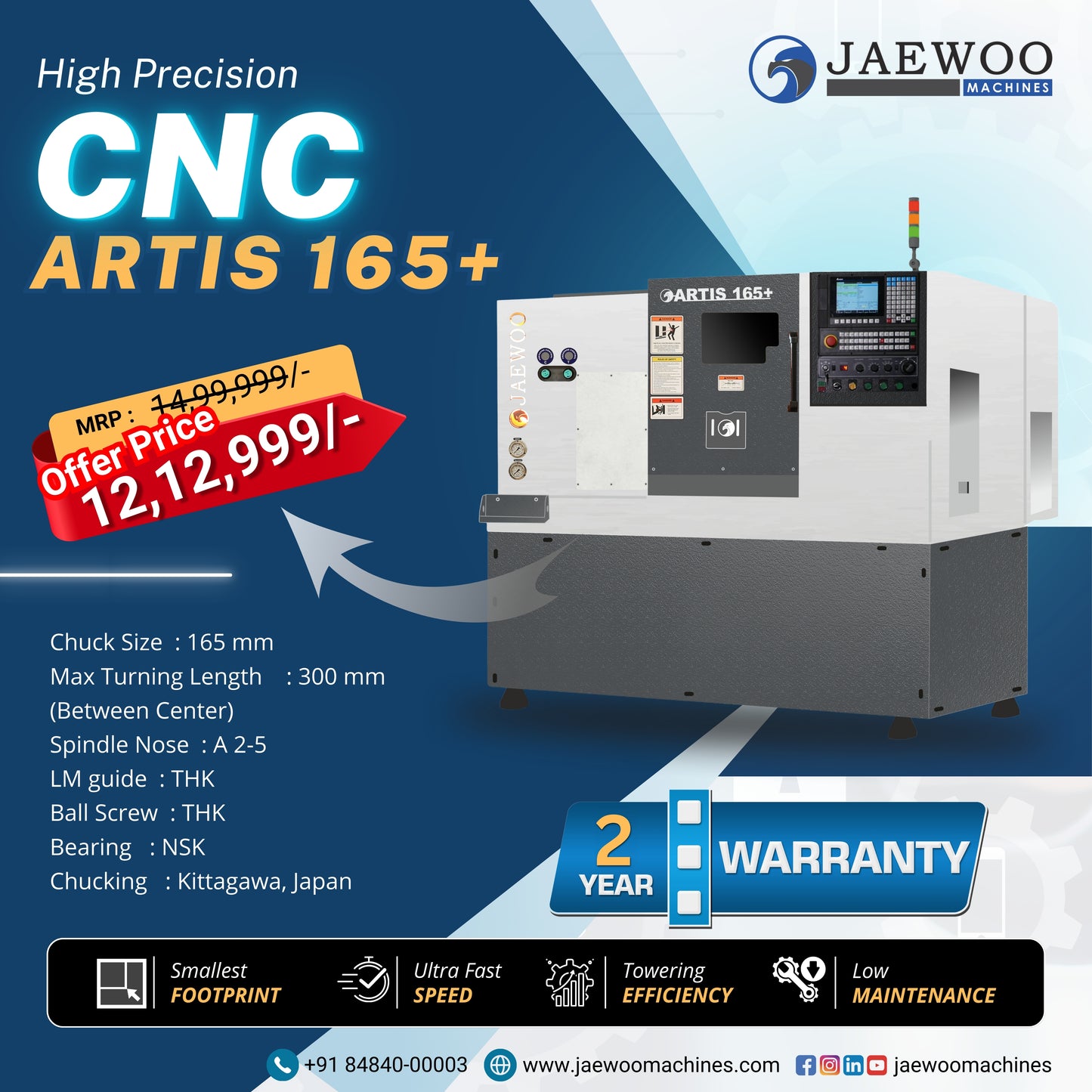 Jaewoo_ARTIS_165_CNC_machine