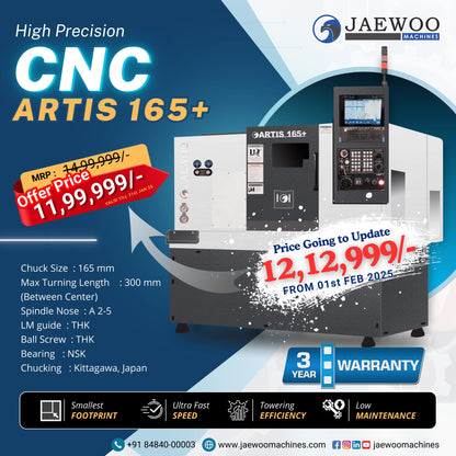 Jaewoo ARTIS 165+ CNC | Buy Best Selling CNC Turning Machines Online